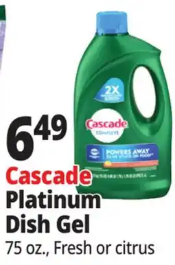 Ocean State Job Lot Cascade Complete Citrus Dishwasher Detergent with Dawn 75 oz offer