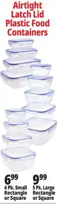 Ocean State Job Lot Airtight Latch Lid Plastic Food Containers offer
