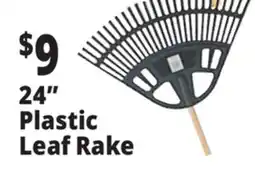 Ocean State Job Lot 24 Plastic Leaf Rake with Foam Grip Handle offer