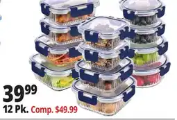 Ocean State Job Lot Home Living 12 Piece Glass Navy Storage Set with Lids offer