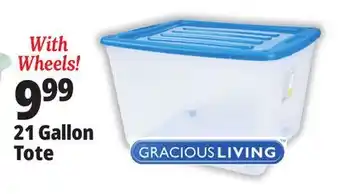 Ocean State Job Lot Gracious Living Stackable Storage Tote with Wheels offer