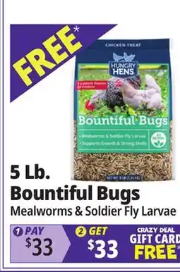 Ocean State Job Lot Hungry Hens Bountiful Bugs Chicken Treat 5 lbs offer