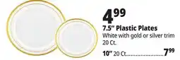 Ocean State Job Lot Smith & Callahan Plastic Plate Gold Rim 20 ct 7.5 offer