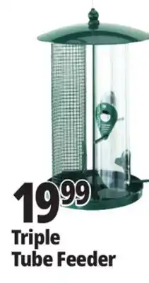 Ocean State Job Lot Three Tube Bird Feeder Green offer