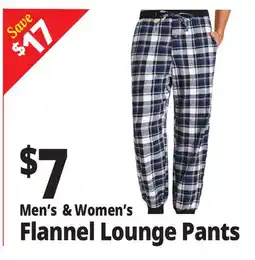 Ocean State Job Lot Men's & Women's Flannel Lounge Pants offer
