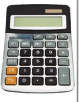 Ocean State Job Lot School Supplies Solar Powered 12-Digit Desktop Calculator with Battery Back-Up offer