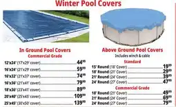 Ocean State Job Lot Winter Pool Covers offer