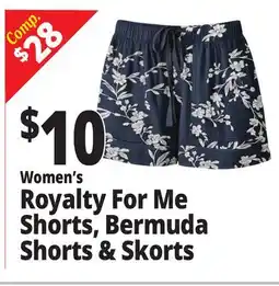 Ocean State Job Lot Women's Royalty For Me Shorts, Bermuda Shorts & Skorts offer