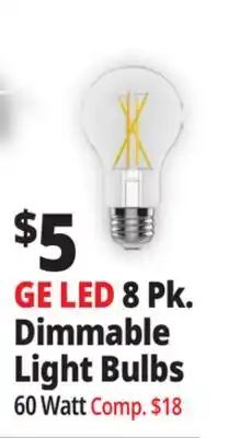 Ocean State Job Lot GE LED 8 Pk. Dimmable Light Bulbs offer