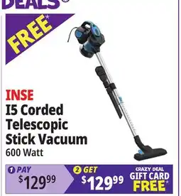 Ocean State Job Lot INSE Cordless Stick Vacuum Orange offer
