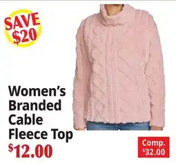 Ocean State Job Lot Women's Branded Cable Fleece Top offer