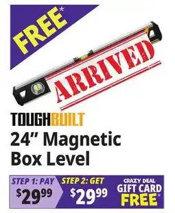 Ocean State Job Lot TOUGHBUILT 24 Magnetic Box Level offer