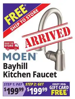 Ocean State Job Lot MOEN Bayhill Kitchen Faucet offer
