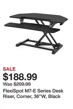 Office Depot FlexiSpot M7-E Series Desk Riser, Corner, 36W, Black offer