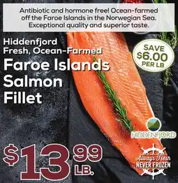 DeCicco & Sons Hiddenfjord Faroe Islands Salmon Fillet offer