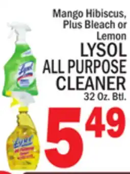 C Town LYSOL ALL PURPOSE CLEANER offer