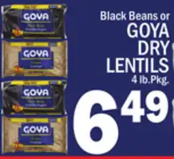 C Town GOYA BLACK BEANS DRY LENTILS offer