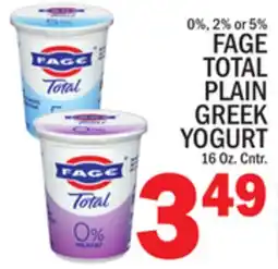 C Town FAGE TOTAL PLAIN GREEK YOGURT offer