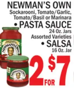 C Town NEWMAN'S OWN PASTA SAUCE, SALSA offer