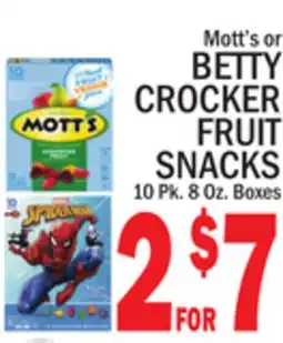 C Town BETTY CROCKER FRUIT SNACKS offer