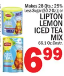 C Town LIPTON LEMON ICED TEA MIX, 66.1 Oz.Cnstr offer