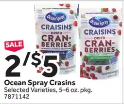 Stop&Shop Ocean Spray Crasins offer