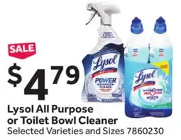 Stop&Shop Lysol All Purpose or Toilet Bowl Cleaner offer