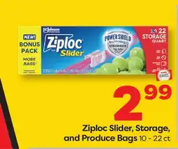 Weis Markets Ziploc Slider, Storage, and Produce Bags offer