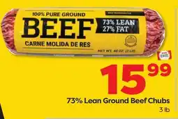 Weis Markets 73% Lean Ground Beef Chubs offer