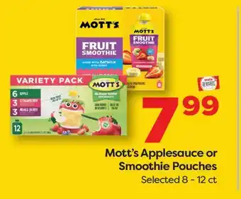 Weis Markets Mott's Applesauce or Smoothie Pouches offer