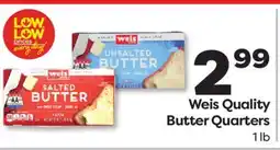 Weis Markets Weis Quality Butter Quarters offer