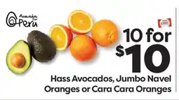 Weis Markets Hass Avocados, Jumbo Navel Oranges or Cara Cara Oranges offer