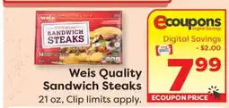 Weis Markets Weis Quality Sandwich Steaks offer
