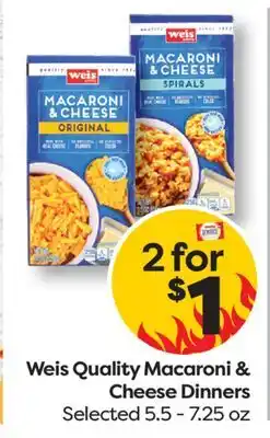 Weis Markets Weis Quality Macaroni & Cheese Dinners offer