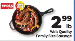Weis Markets Weis Quality Family Size Sausage offer