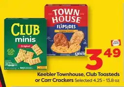 Weis Markets Keebler Townhouse, Club Toasteds or Carr Crackers offer