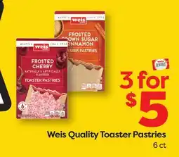 Weis Markets Weis Quality Toaster Pastries offer