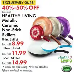 Boscov's HEALTHY LIVING Metallic Ceramic Non-Stick Skillets offer