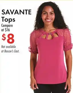 Boscov's SAVANTE Tops offer