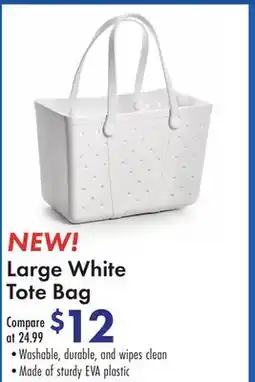 Boscov's Large White Tote Bag offer