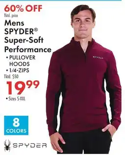Boscov's Mens SPYDER Super-Soft Performance offer
