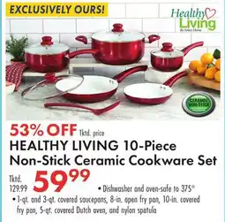 Boscov's HEALTHY LIVING 10-Piece Non-Stick Ceramic Cookware Set offer