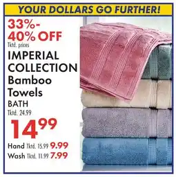 Boscov's IMPERIAL COLLECTION Bamboo Towels offer
