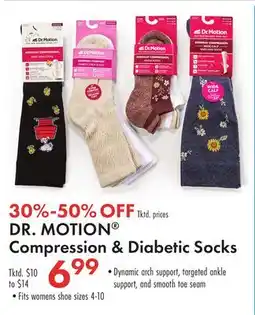 Boscov's DR. MOTION Compression & Diabetic Socks offer