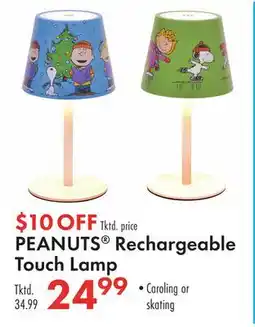 Boscov's PEANUTS Rechargeable Touch Lamp offer