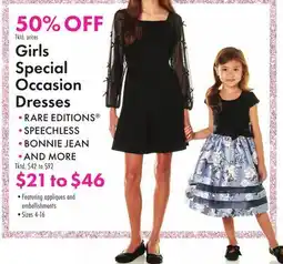 Boscov's Girls Special Occasion Dresses offer