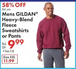 Boscov's Mens GILDAN Heavy-Blend Fleece Sweatshirts or Pants offer