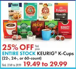 Boscov's ENTIRE STOCK KEURIG K-Cups offer