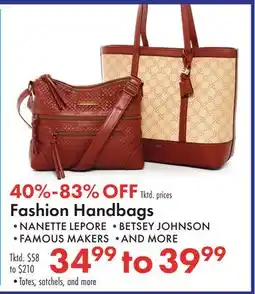 Boscov's Fashion Handbags offer