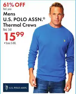 Boscov's Mens U.S. POLO ASSN. Thermal Crews offer